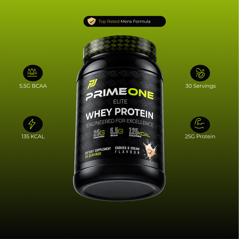 PrimeOne Elite Whey Protein — Cookies & Cream stats