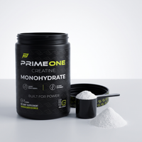PrimeOne Creatine Monohydrate — scoop and powder