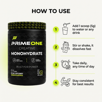 PrimeOne Creatine Monohydrate — how to use