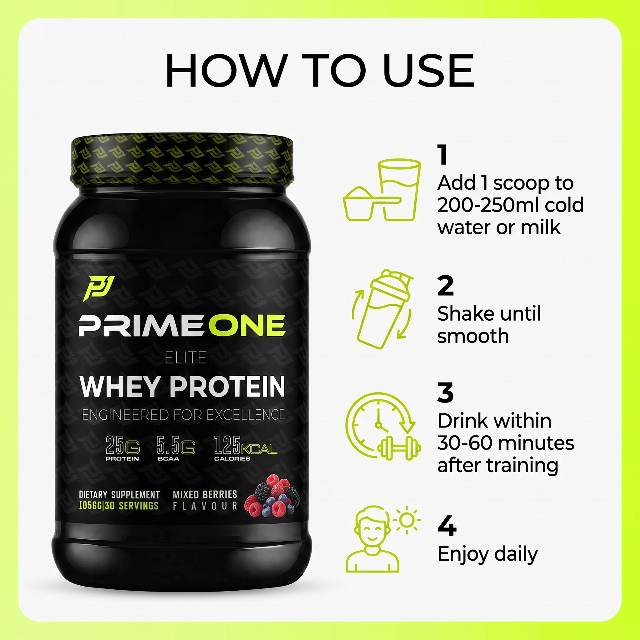 PrimeOne Mixed Berries — how to use